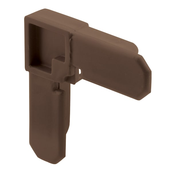 Prime-Line Prime-Line Bronze Plastic 3/8 in. W X 3/4 in. L Screen Frame Corner 1 pk PL14273 - main